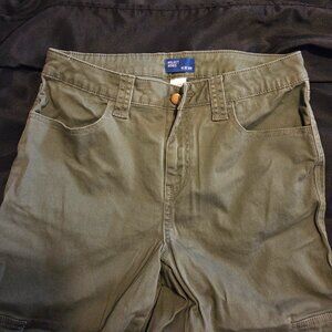 Project Indigo Junior Womens Cargo Utility Pants, Sage/Drab Green, Size 11